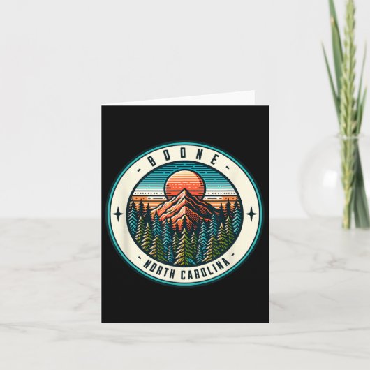 ボーンノースカロライナ州スキースノーボードファミリーター カード (正面)