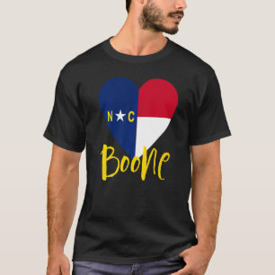 ボーンノースカロライナ市Nc旗ハート Tシャツ