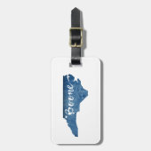 ボーンノースカロライナ木目 ラゲッジタグ (正面縦)