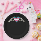 ボーンハンズハートトランスジェンダーゴシック ペーパープレート (パーティー)