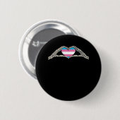 ボーンハンズハートトランスジェンダーゴシック 缶バッジ (正面&裏面)