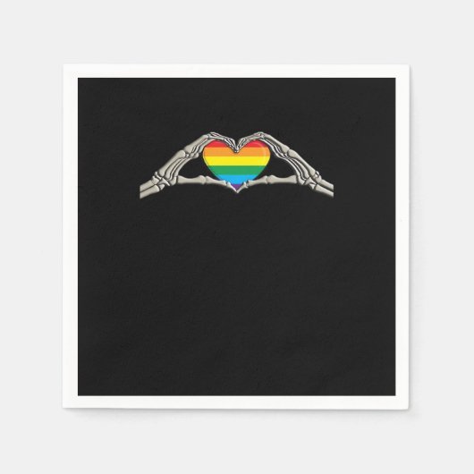 ボーンハンドハートアクティブ スタンダードカクテルナプキン (正面)