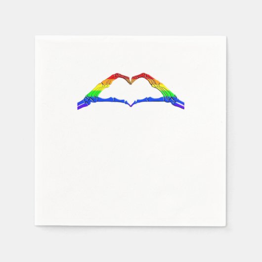 ボーンハンドハートクラシック スタンダードカクテルナプキン (正面)