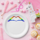 ボーンハンドハートクラシック ペーパープレート (パーティー)