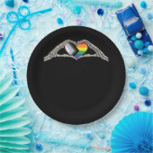 ボーンハンドハートプライドの進行状況 ペーパープレート (パーティー)