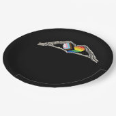 ボーンハンドハートプライドの進行状況 ペーパープレート (アングル)