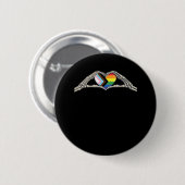 ボーンハンドハートプライドの進行状況 缶バッジ (正面&裏面)