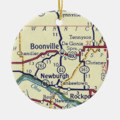 ボーンビルINヴィンテージマップ セラミックオーナメント (正面)