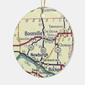 ボーンビルINヴィンテージマップ セラミックオーナメント (左)
