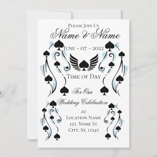 ボーンファイドブラックスペードタトゥースタイルサンダー_コーブ 招待状 (正面)