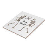 ボーンヘッドスケルトンハロウィーンタイル タイル (側面)