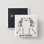 ボーンヘッドスケルトン 缶バッジ (正面&裏面)