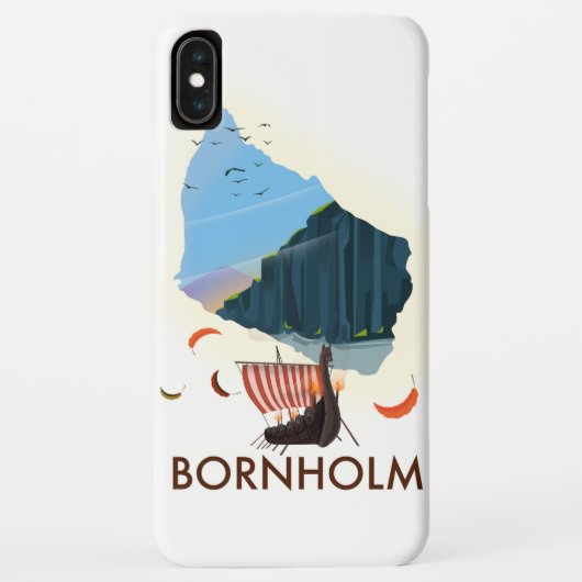 ボーンホルム島バイキング地図 Case-Mate iPhoneケース (裏面)