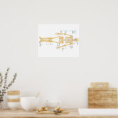 ボーンポスター ポスター (キッチン)