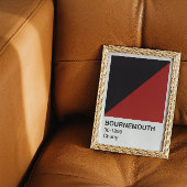 ボーンマスさくらんぼレッドとブラック – 白縁ど色 ポスター