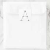 ボーンレター – A スクエアシール (バッグ)