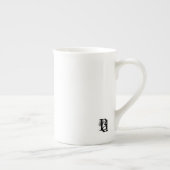 ボーン中国マググ抽象芸術アート白黒金ゴールド ボーンチャイナマグカップ (右)