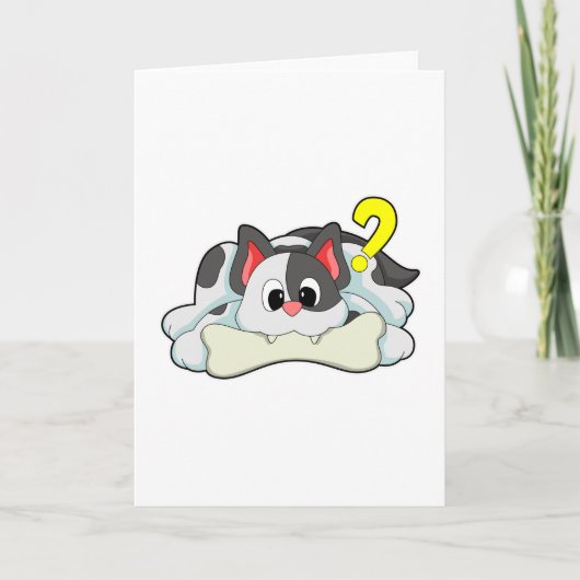 ボーン付き猫 カード (正面)