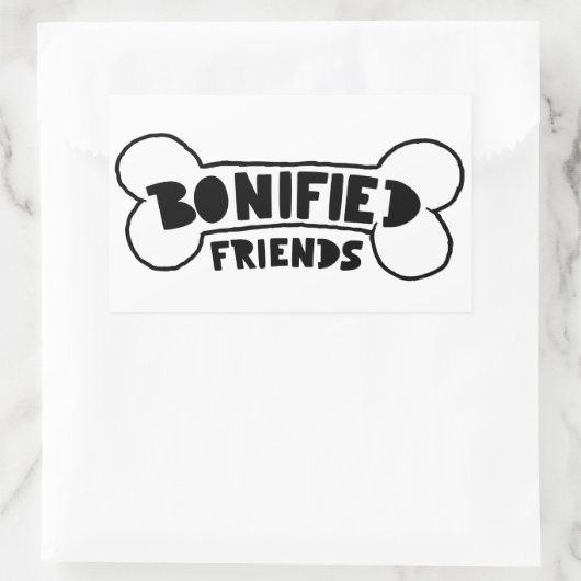 ボーン化フレンズドッグロイヤリティ引用文ウェス最高のティ 長方形シール (バッグ)