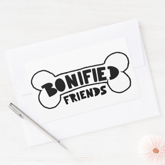 ボーン化フレンズドッグロイヤリティ引用文ウェス最高のティ 長方形シール (封筒)