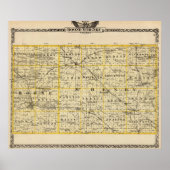 ボーン郡とマクヘンリー郡の地図 ポスター (正面)