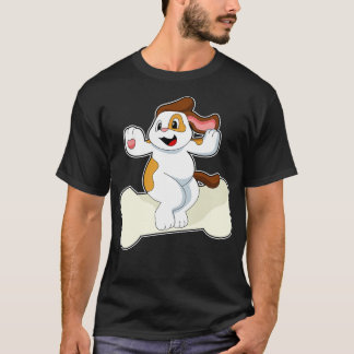ボーン1を持つ犬 Tシャツ