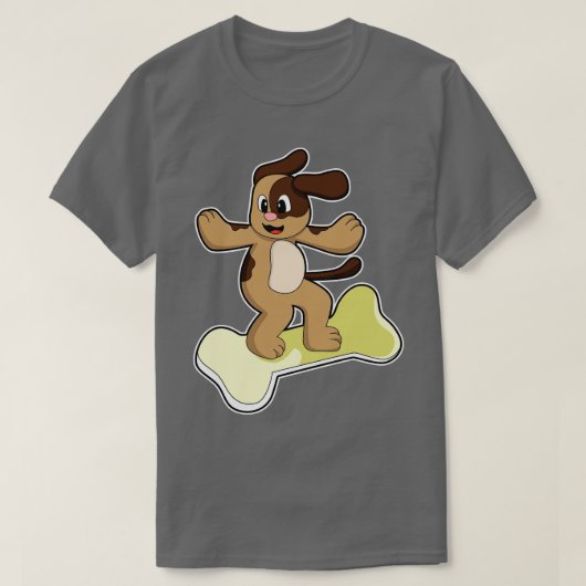 ボーン3を持つ犬 Tシャツ (デザイン正面)