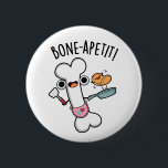 ボーン・アペティ Funny Cooking Pun 缶バッジ<br><div class="desc">ボーン・アペティ Funny Cooking Pun は、エプロンを着たかわいい骨が、鍋とヘラを使って料理をしている様子を描いた商品です。かわいい骨の料理パンを愛する家族や友人への、完璧なしゃれのギフトです。</div>