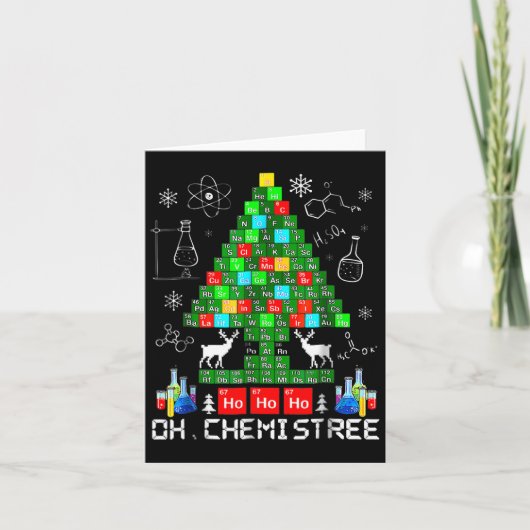 ボーン・オー・ケミストリー Funny Science クリスマスツリー カード (正面)