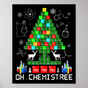 ボーン・オー・ケミストリー Funny Science クリスマスツリー Ch ポスター