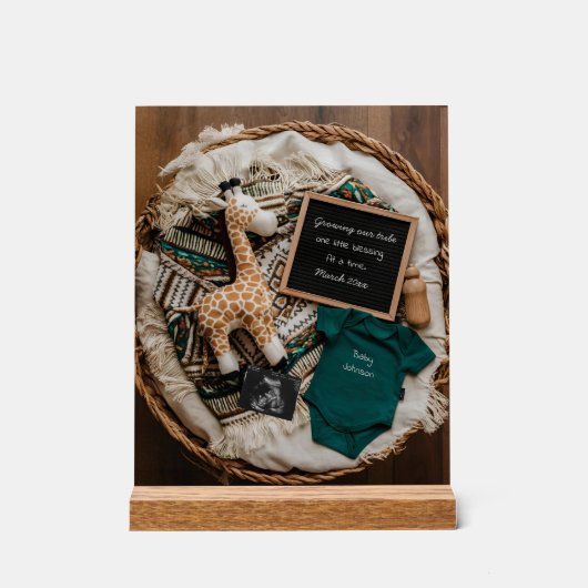 ボーヴィンテージ妊娠の告知おもしろい アクリルサイン (正面)