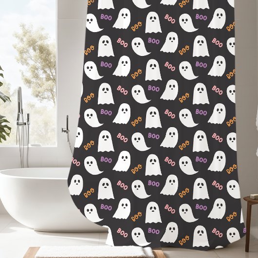 ボー不気味幽霊ハロウィーン シャワーカーテン