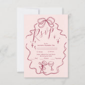 ボー予測できなド手書き結婚の 出欠カード (正面)