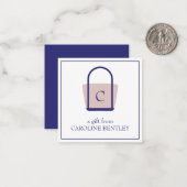 ボー名門私立校風のトモノグラムのバッグギフト囲いカード ノートカード (正面/裏面インサイチュ)