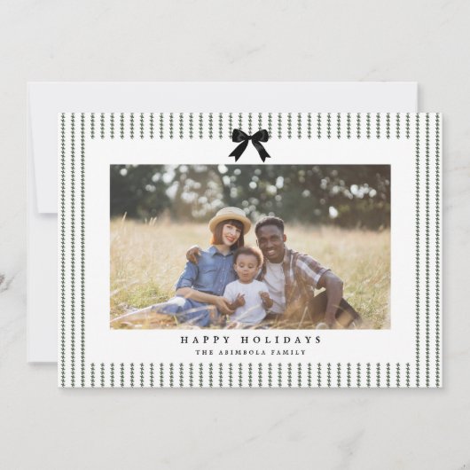 ボー名門私立校風のパインストライプ写真 シーズンカード (正面)