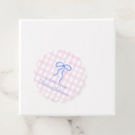 ボー名門私立校風のパーソナライズされたラベル フェイバータグ (インサイチュ)