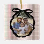 ボー名門私立校風のムクリムゾンフォト セラミックオーナメント (正面)