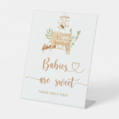 ボー子供部屋ベビーは甘いペデスタルサイン 台座サイン (正面)