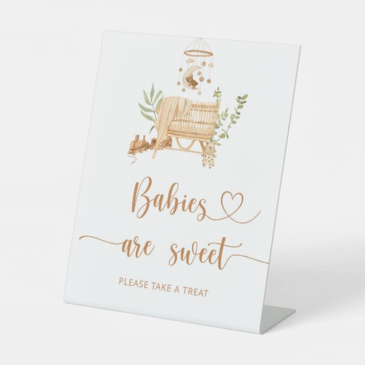 ボー子供部屋ベビーは甘いペデスタルサイン 台座サイン (正面)
