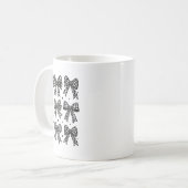 ボー市松模様にフレースカーレース女性キュートCoqu コーヒーマグカップ (正面左)