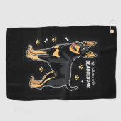 ボー最高のスシェプドッグのタンクトップでの生活 ゴルフタオル (横)