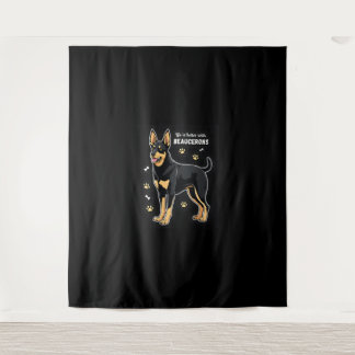 ボー最高のスシェプドッグのタンクトップでの生活 タペストリー