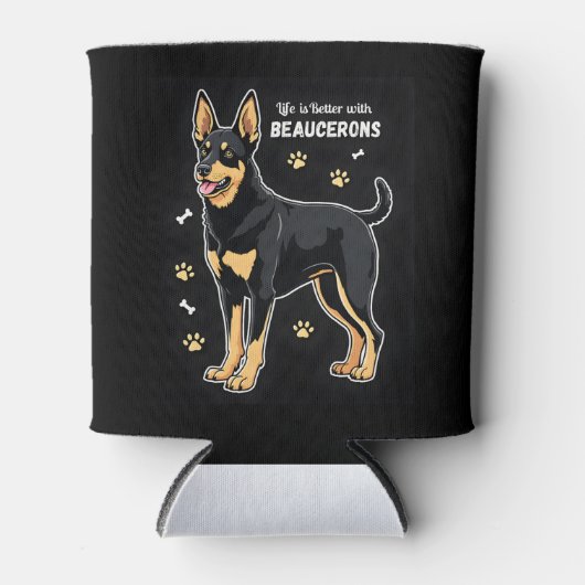 ボー最高のスシェプドッグのタンクトップでの生活 缶クーラー (正面)