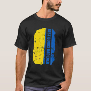 ボー最高のナスパパのウクライナ国旗T祖父日 Tシャツ