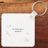 ボー最高のナスパパエバーステップパパ写真記念カスタム キーホルダー (裏面)