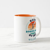 ボー最高のナスパパバイパーレトロステプダッド誕生日 ツートーンマグカップ (正面右)