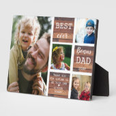 ボー最高のナスパパ父の日の木材4 Photo Collage フォトプラーク (側面)