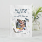 ボー最高のナスパパ父の日ステプダッドのカスタム写真 シーズンカード (スタンド正面)