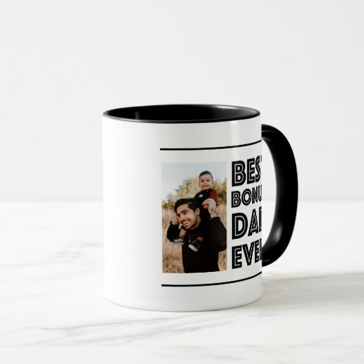 ボー最高のナスパパ継父ギフト写真 マグカップ (正面右)