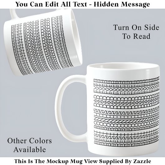 ボー最高のナスパパ非表示メッセージ141BWノベルティ コーヒーマグカップ